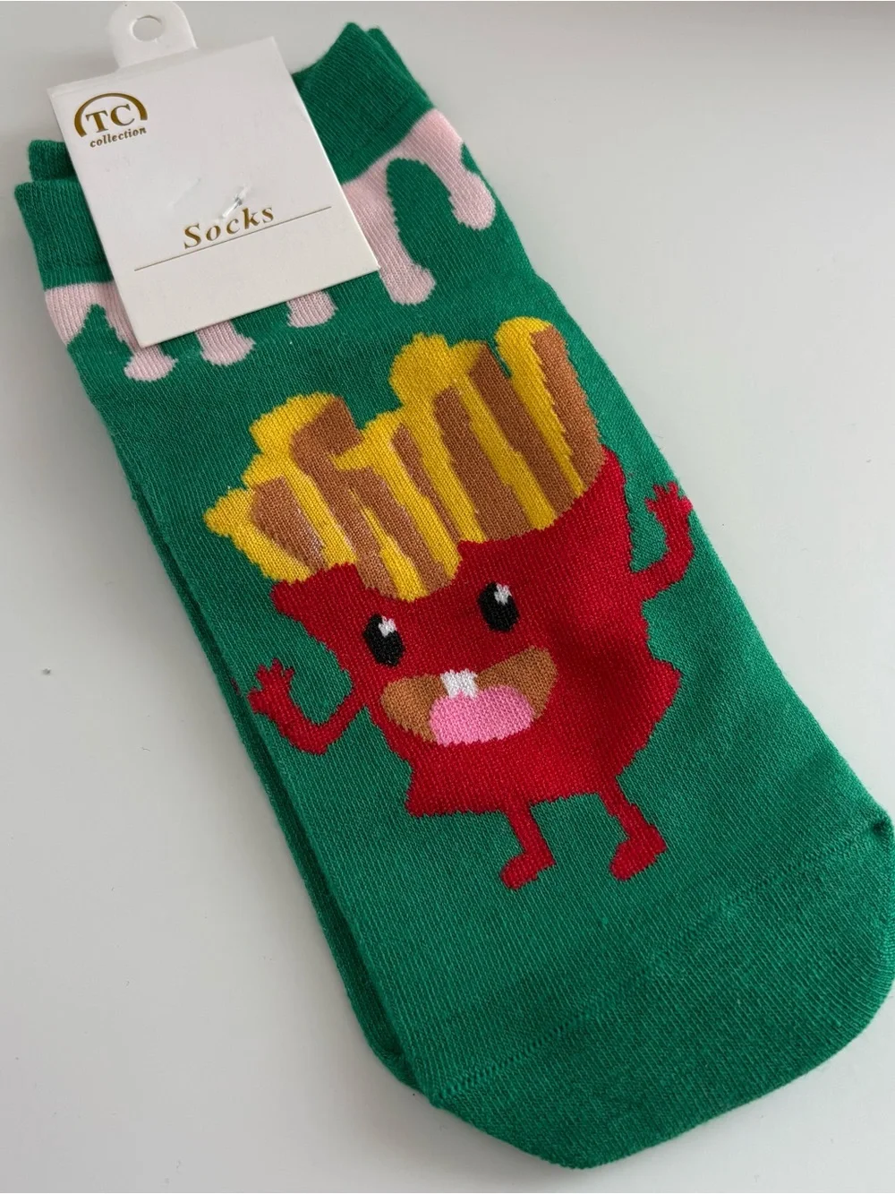 TC Green French Fries Sock